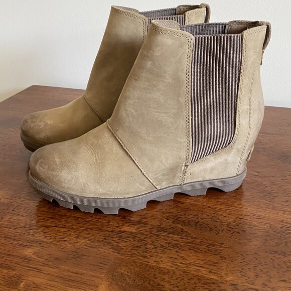 Sorel Shoes - Sorel Joan Of Arctic Wedge 11 Chelsea Leather Boots S 9